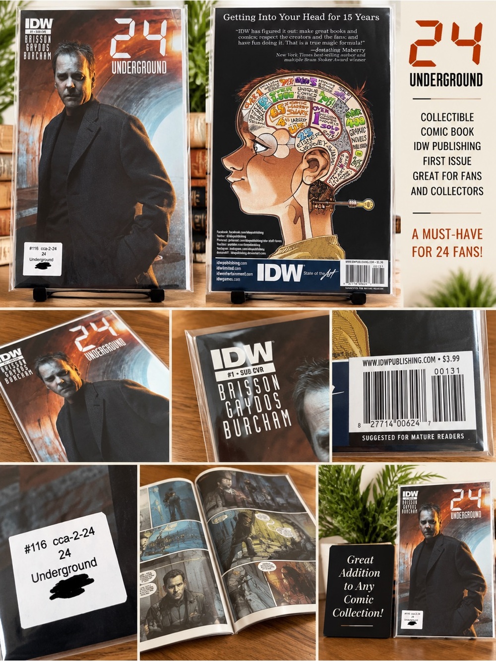 24 Underground #1 SUB Variant Jack Bauer Photo Cover IDW 2014 Comic